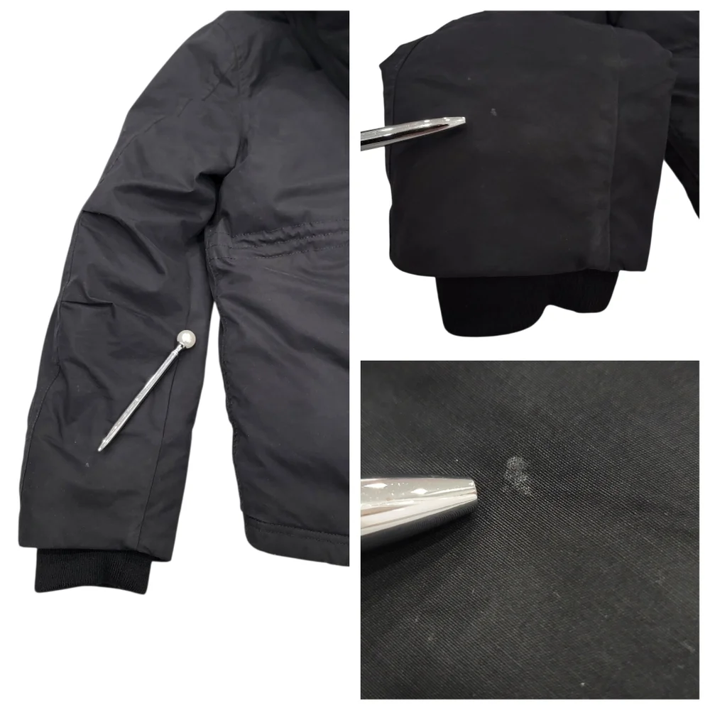 Aritzia Wilfred Mont Blanc Short Parka Goose Down Black Winter Jacket Women’s M - Picture 13 of 17